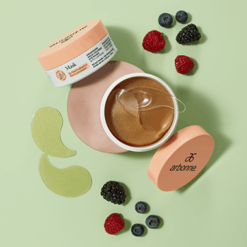 Arbonne Awakening Gold-Colored Eye Masks with Caffeine