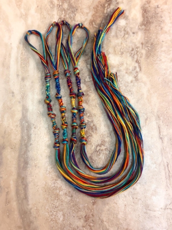 Joseph's Coat Tzitzit, knotted loops