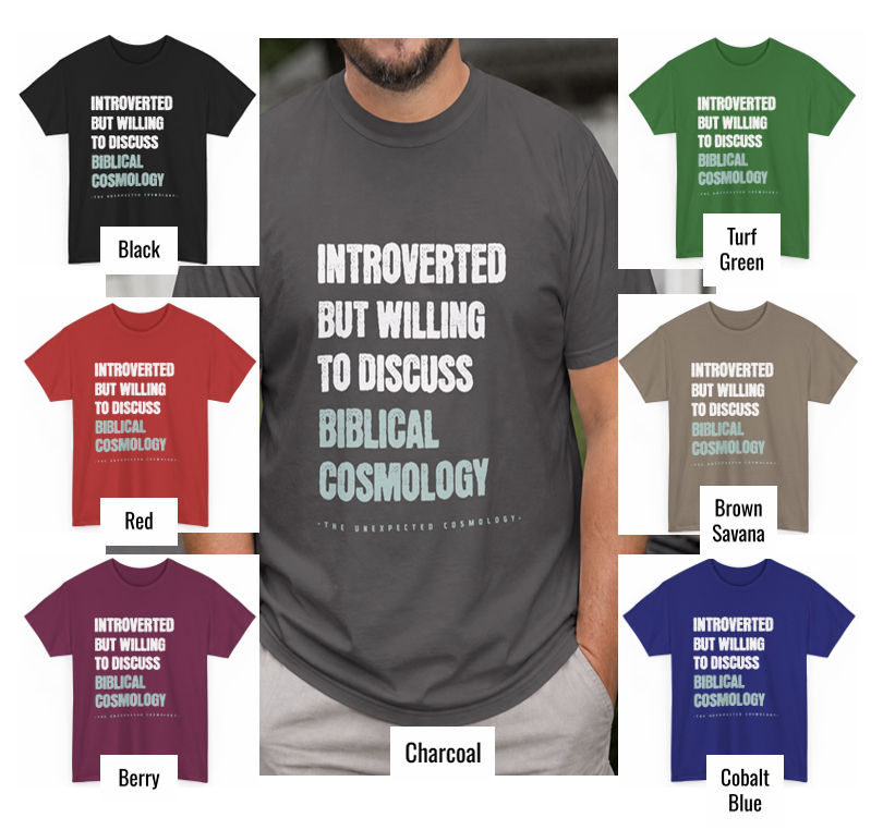 Introverted but Willing to Discuss BIBLICAL COSMOLOGY TUC t-shirt